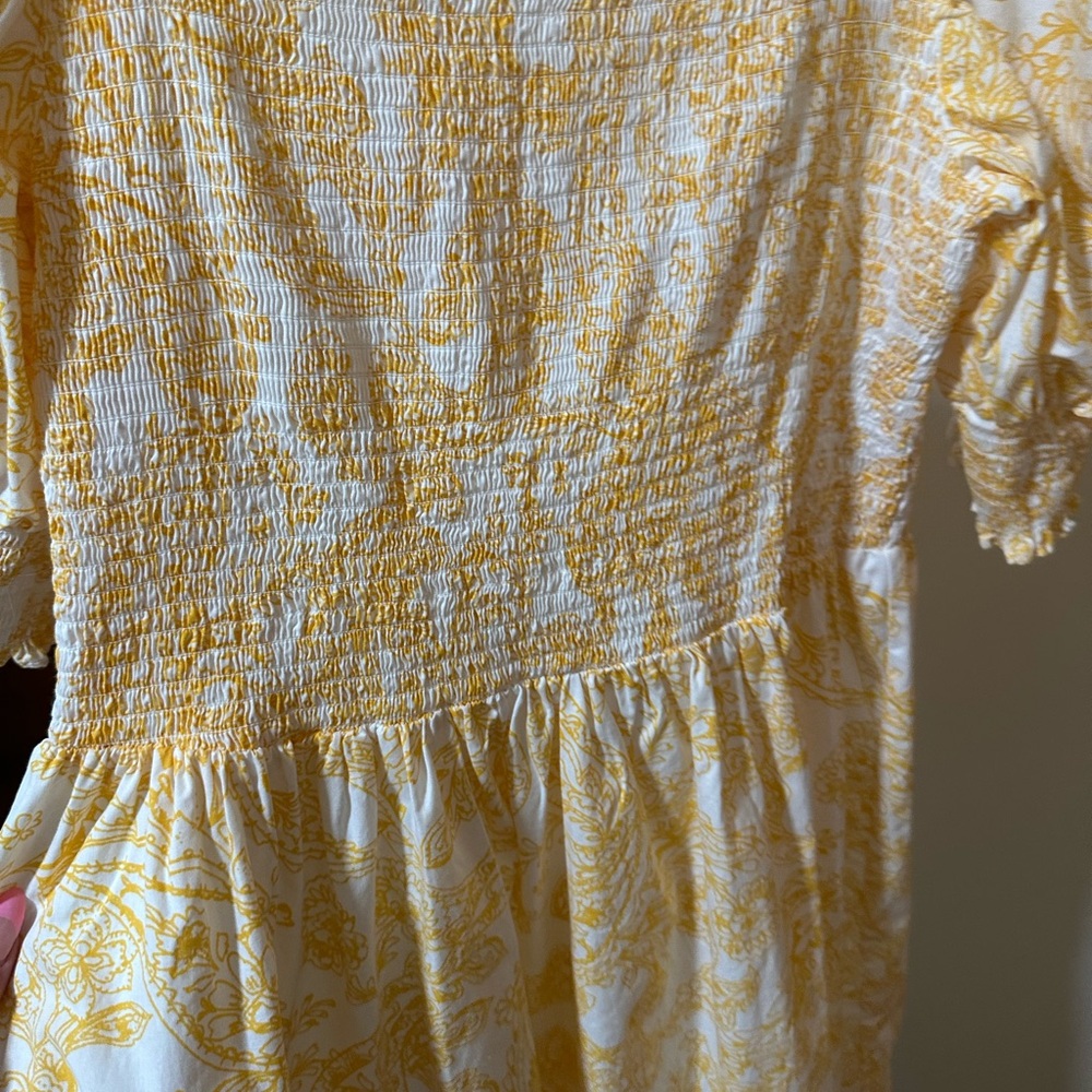 1. State Yellow and White Floral Dress Large - Picture 2 of 5